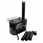 Genco GK04 Fırınsız Camlı Kamp Sobası Taşınabilir Çadır Şöminesi