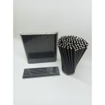 GencPack 8X230 mm Siyah Kalın Frozen Kağıt Pipet 200 Adet