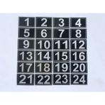 Gendec 3.5 x 5.5 cm cm Yapışkanlı No 1'den 24'e Raf, Posta Kutusu, Dolap, Ayakkabılık, Kapı Numarası - 3,5 x 5,5 cm