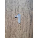 Gendec Kapı Numarası 4.2 cm No:1 Kendinden Yapışkanlı Krom Metal Dolap,ayakkabılık,raf,posta Kutu Numarası