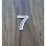 Gendec Kapı Numarası 4.2 cm No:7 Kendinden Yapışkanlı Krom Metal Dolap,ayakkabılık,raf,posta Kutu Numarası