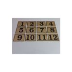 GENDEC Yapışkanlı No 1'den 12' ye Kadar Raf, Posta Kutusu, Dolap, Ayakkabılık, Kapı Numarası 6x8 cm GEN2000-12