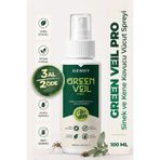 GENDY Green Veil Pro - %100 Bitkisel, 2 Yaş Üzeri için Sivrisinek, Kene ve Sinek Kovucu Vücut Spreyi 100 ML