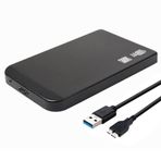 Genel 2.5in USB3.0 SATA SSD HDD Sabit Sürücü Kutusu 5 Gbps 3TB USB3.0 SATA Taşınabilir Sabit Sürücü Kutusu (Siyah)