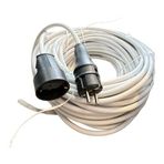 Genel 30 Metre 3x1.5 Ttr Çok Telli CCA Beyaz Renk Izolasyonlu Topraklı Kauçuk Tekli Seyyar Uzatma Kablosu Çeşitli Cihazlar İçin