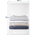 Genel 38X55 Zipli Şeffaf Poşet – Kıyafet, Ürün ve Kargo Paketleme Için - 30 adet