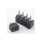 Genel 5 Adet 3.5mm ERKEK AUX - 3.5mm 2 DİŞİ AUX ÇEVİRİCİ DÖNÜŞTÜRÜCÜ soket jak jack