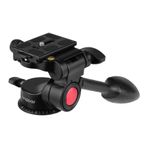 Genel Alüminyum Alaşımlı 3 Yollu Sönümleme Video Kafası Pan Bar Saplı 3 Boyutlu Tripod Kafası Çoğu DSLR ILDC Kameralar için 360 ° Panoramik Fotoğrafçılık Desteği Tripod Monopod Kaydırıcı Maksimum