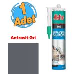 Genel Amaçlı Antrasit Gri Akrilik Mastik Silikon 280 Ml Kapı Pencere Pvc Montaj Yalıtım Yapışma