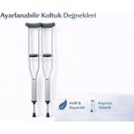 Genel Ayarlanabilir Alüminyum Koltuk Değneği – 1. Çift – Kaymaz Tabanlı – Ameliyat ve Kırık Sonrası Yürüme Yardımcı Destek – Hafif ve Dayanıklı Yürüme Bastonu Değneği