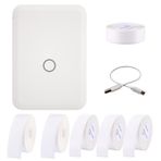 Genel D110 Etiketleme Makinesi Mini Cep Termal Etiket Yazıcısı 6 Etiket Rulosu ile Hepsi Bir Arada BT Bağlantı Prens Etiketi DIY Tarih Dergisi Çalışması Etiket Etiketleme Makinesi iOS ile Uyumlu