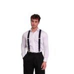 Genel Erkek Pantolon Askısı, Siyah, Ayarlanabilir Metal Klipsli Suspender