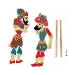 Genel Hacivat Karagöz Kukla Seti - 20 cm - Çok renkli