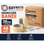 Genel Maskeleme Bandı 36MM 30 Metre - 48 Adet