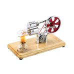 Genel Mini Sıcak Hava Stirling Motor Motor Modeli Renkli LED Elektrik Jeneratörü Çocuklar Çocuklar için Eğitim Bilimleri Kiti
