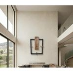 Genel Modern Rustik El Yapımı Ahşap Duvar Saati, Geometrik Tasarım, Loft Stili, 68x90 cm