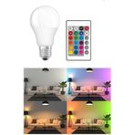 Genel Renk Değiştiren Led Ampul Dimmerli 9W RGB Uzaktan Kumandalı Renkli Ampül, RGB-AMPUL