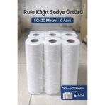 Genel Rulo Kağıt Sedye Örtüsü 50X30 Metre 6 Rulo | Muayene Masa Örtüsü Tek Kullanımlık Medikal Sedye Kağıdı