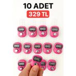 Genel Tedarik 10 ADET Pembe – Dijital Parmak Tipi Yüzük Tesbih, Namaz Zikir Sayacı