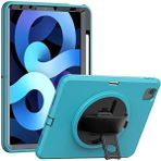Genel Tedarik iPad 2022 10.9 (10.nesil) Kılıf Hand Strap Tablet Kılıfı - TURKUAZ-(5796) - EMTHBA4689-6528