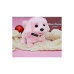 GenelTedarik Kuyruğunu Sallayan Yürüyen Havlayan Pembe Peluş Köpek