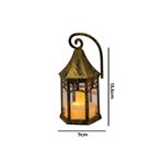 General Home Dekoratif LED Fener | Pilli, Sarı Işık, Retro Tasarım, Ev ve Bahçe Kullanımı