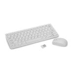 General Mobile E-Tab 4 10.1" Uyumlu Kablosuz Wireless Pilli Klavye Mouse Seti - Beyaz