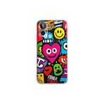 General Mobile GM 23 SE ile Uyumlu Grafiti Aşk Tasarımlı Şeffaf Silikon Kılıf