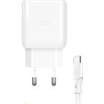 General Mobile Gm 9 Plus İle İle Uyumlu - 18W Qc 3.0 Type C Hızlı Şarj Aleti Ve Type C Kablo Qct30