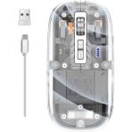 General Mouse Fare Kablosuz Mouse Fare Şarjlı Bluetooth Sessiz 5 Tuşlu Şeffaf - Belirtilmemiş