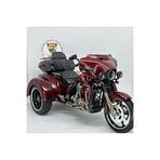 Generic 1:12 Ölçekli Bordo Üç Tekerlekli Lüks Motosiklet Büyük Boy Diecast Maket