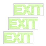 Generic 3Pcs Çıkış İşaretleri Fotolüminesan Çıkartmalar Karanlık Çıkış İşaretinde Parlıyor UV Hava Durumu Için Kendi Yapışkan Aydınlık
