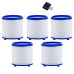 Generic 5 Adet Lavabo Bataryası Filtre Kartuşu Elemanı, Banyo Lavabo Filtresi, Su Filtrasyon Kartuşu PP Pamuk ve Kalsiyum Sülfit Topu Klor Florür Ağır Metaller İğneyi Çıkarmak için Çift Filtrasyon