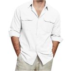 Generic A-A23 Beyaz Kaplumbağa Boyun Keten Tops Tee Kısa Kollu Victoria Hırka Kış Sonbahar Gömlek Tarz 2025 Erkek T-shirt
