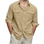 Generic A-A23 Haki Kaplumbağa Boyun Keten Tops Tee Kısa Kollu Victoria Hırka Kış Sonbahar Gömlek Tarz 2025 Erkek T-shirt