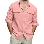 Generic A-A23 Pembe Kaplumbağa Boyun Keten Tops Tee Kısa Kollu Victoria Hırka Kış Sonbahar Gömlek Tarz 2025 Erkek T-shirt