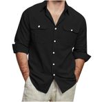 Generic A-A23 Siyah Kaplumbağa Boyun Keten Tops Tee Kısa Kollu Victoria Hırka Kış Sonbahar Gömlek Tarz 2025 Erkek T-shirt