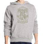 Generic American Soldier with Pride and Honor Üniseks Pamuk Karışımı Kapüşonlu Gri Sweatshirt