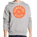 Generic Amerika Birleşik Devletleri FL Florida The Sunshine State Üniseks Pamuk Karışımı Gri Kapüşonlu Sweatshirt