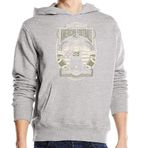 Generic Amerikan Futbolu Atletik Departman Üniseks Pamuk Karışımı Kapüşonlu Gri Sweatshirt