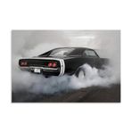 generic Araba Posteri Klasik Retro Araba Siyah Kaslı Araba Kanvas Duvar Resmi Modern Aile Yatak Odası Baskı Sanat Dekorasyon Posteri 12x18 inç (30x45 cm), Çerçevesiz tarz