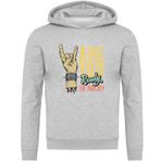 Generic-are You Ready to Rock El İşareti Üniseks Kazak Kapüşonlu Sweatshirt Medium Gri