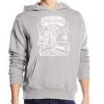 Generic Astronot Body Builder Ultimate Fitness Üniseks Pamuk Karışımı Kapüşonlu Gri Sweatshirt
