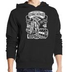 Generic Astronot Body Builder Ultimate Fitness Üniseks Pamuk Karışımı Kapüşonlu Siyah Sweatshirt