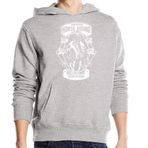 Generic At Binme İsyanı Kovboy Üniseks Pamuk Karışımı Kapüşonlu Gri Sweatshirt