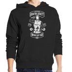Generic Aviator Society Vintage Pilot Club Kapüşonlu Siyah Sweatshirt
