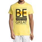 Generic Be Something Great Kendini Geliştirme Motivasyonel Bisiklet Yaka Pamuk Erkek Tişört
