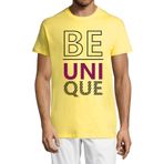 Generic Be Unique Everyone is Unique Bisiklet Yaka Pamuklu Erkek Tişört