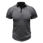 Generic K-864 Gri Kısa Kollu Tops Tee Erkek Kaplumbağa Boyun Yaz Sonbahar Gömlek Tarz 2025 Y2K Erkek T-shirt