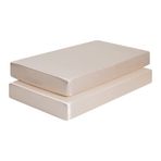 "Generic" LullabyLux 2'li Paket Saten Yumuşak Fildişi Beşik Çarşafları Hassas Saçlı ve Ciltli Bebekler için Harika İpeksi Bebek Yatak Çarşafı Üniseks 132 x 22 x 22 cm Lastikli Çarşaf